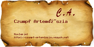 Czumpf Artemíszia névjegykártya